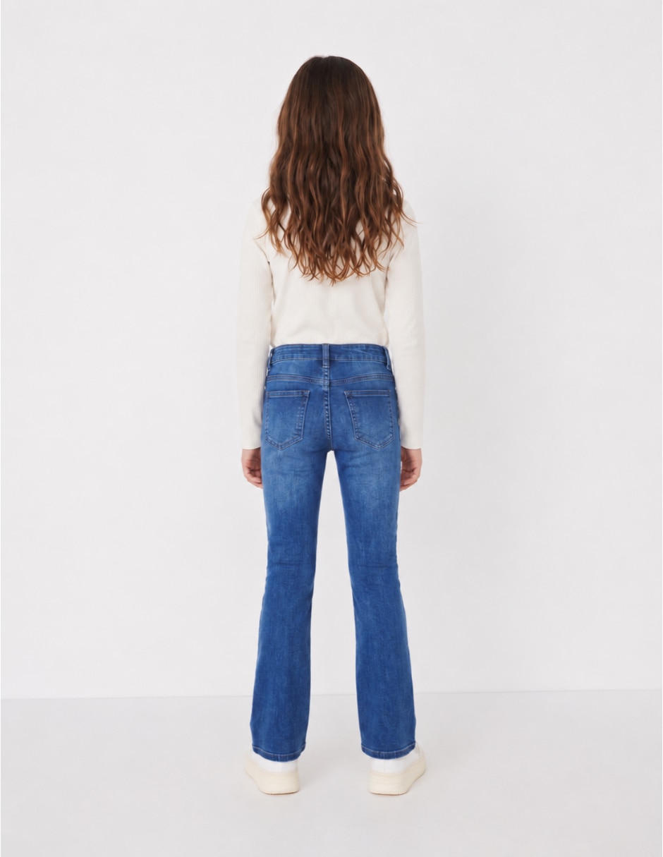 Jeans regular campana medio para niña 3